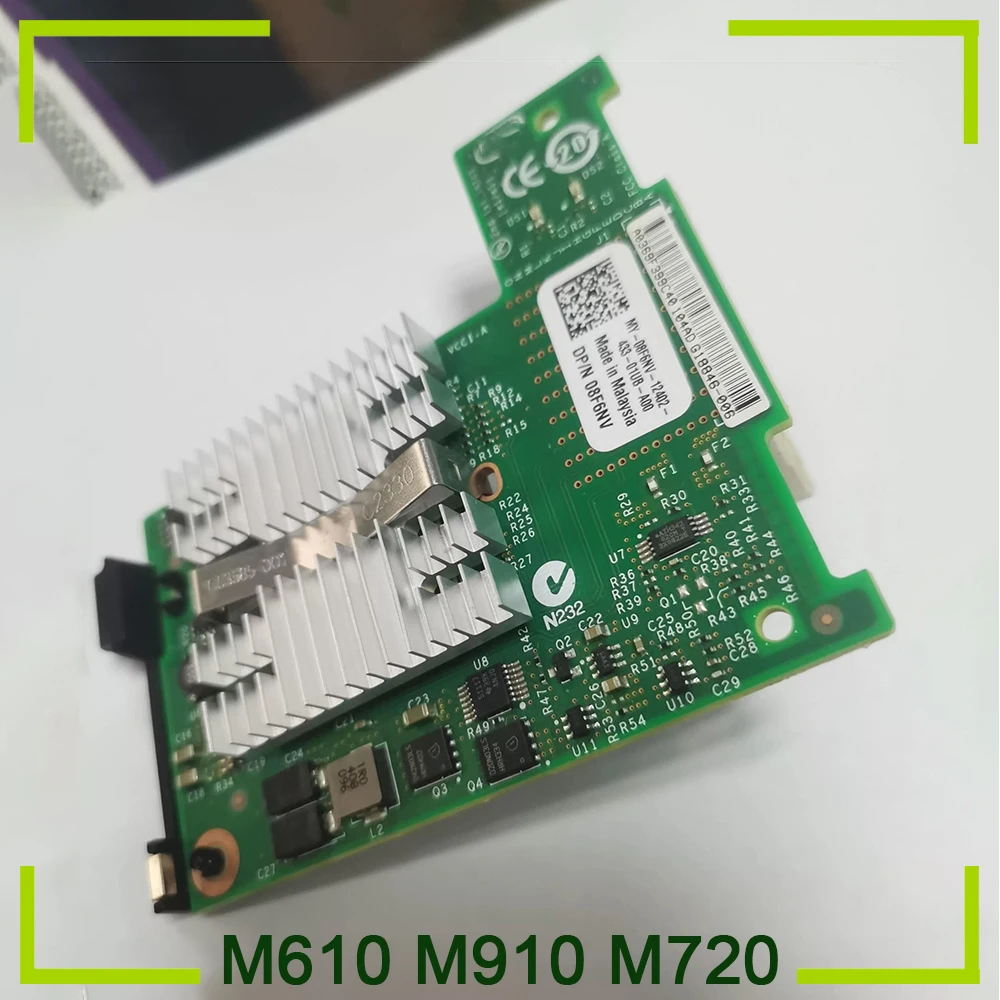 Для Dell Blade Server 10 ГБ M610 M910 M620 M720 M82 10-гигабитная сетевая карта 08F6NV 8F6NV