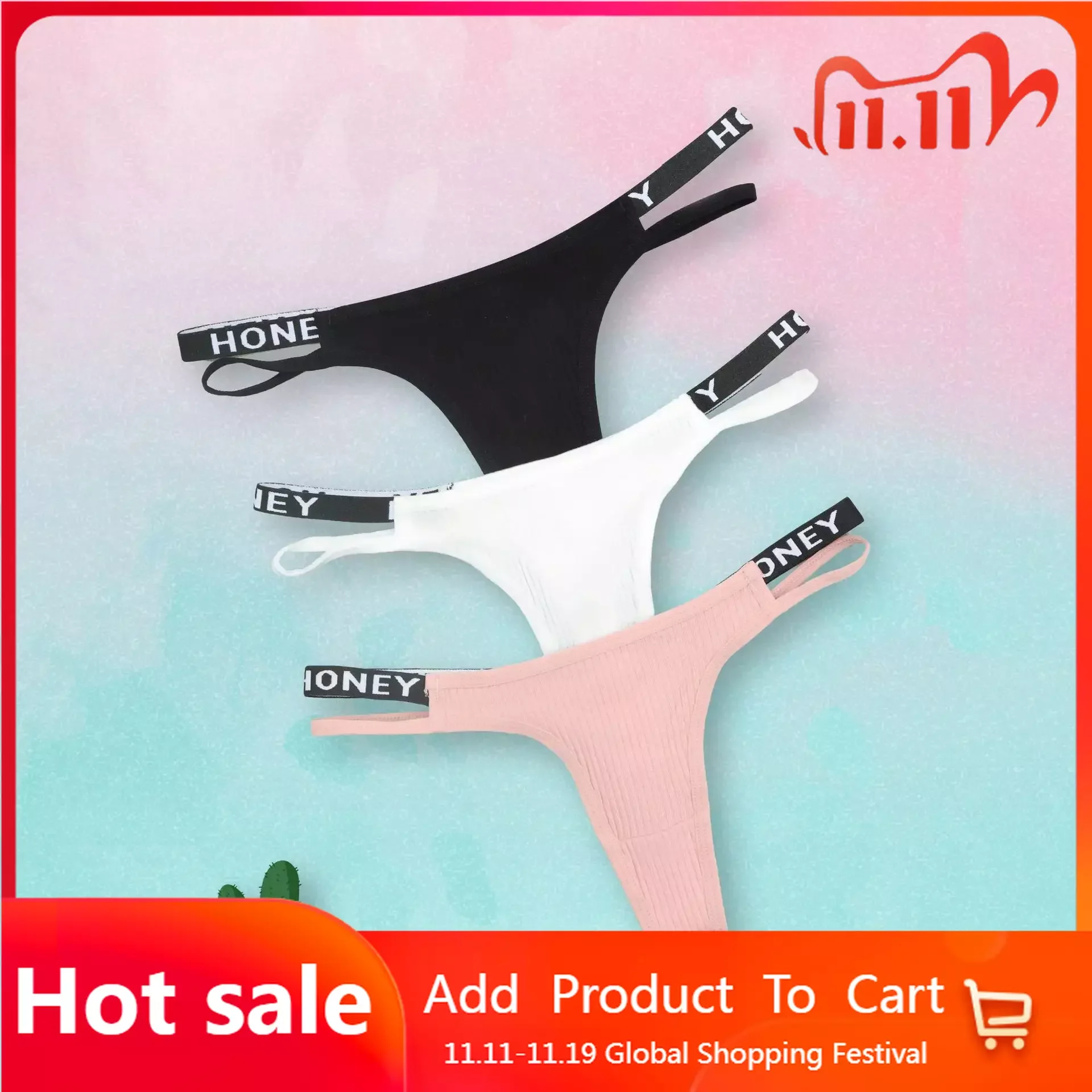 

Sexy Low-waisted Thong New Thin Briefs Women's Sports Fitness Hip Lifting Pants