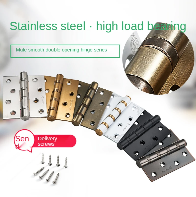 

Folding Table Stainless Steel Flat Hinge 4 Inch Invisible Door Hinge Cushion Hinge 3mm Thickened Silent Hinge Stainless Muebles