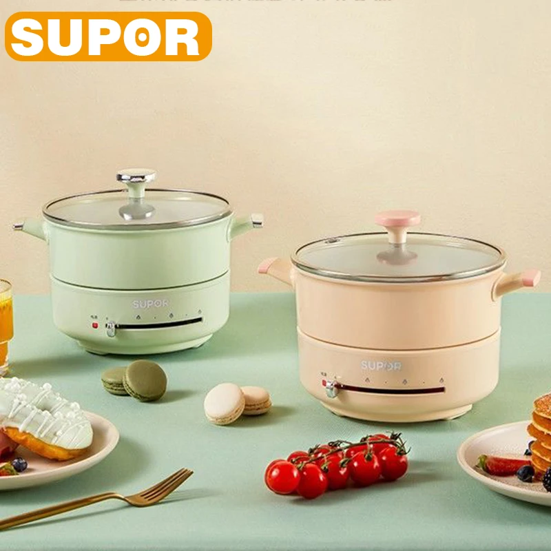 

Многофункциональный Электрический чайник для приготовления пищи SUPOR, портативный небольшой антипригарный, 2 л, приборы высокого качества