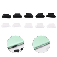 10pcs silicone wear resistant phone earphone case tablet dust plugs for usb port anti dust plug lightning charger headset