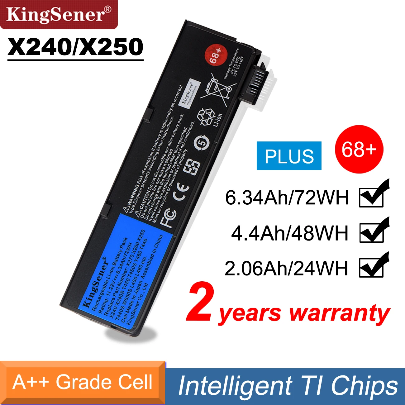 Фото Аккумулятор KingSener для ноутбука Lenovo ThinkPad X240 T440S T440 X250 T450S X260 S440 S540 45N1130 45N1131 45N1126 45N1127 3CELL №1