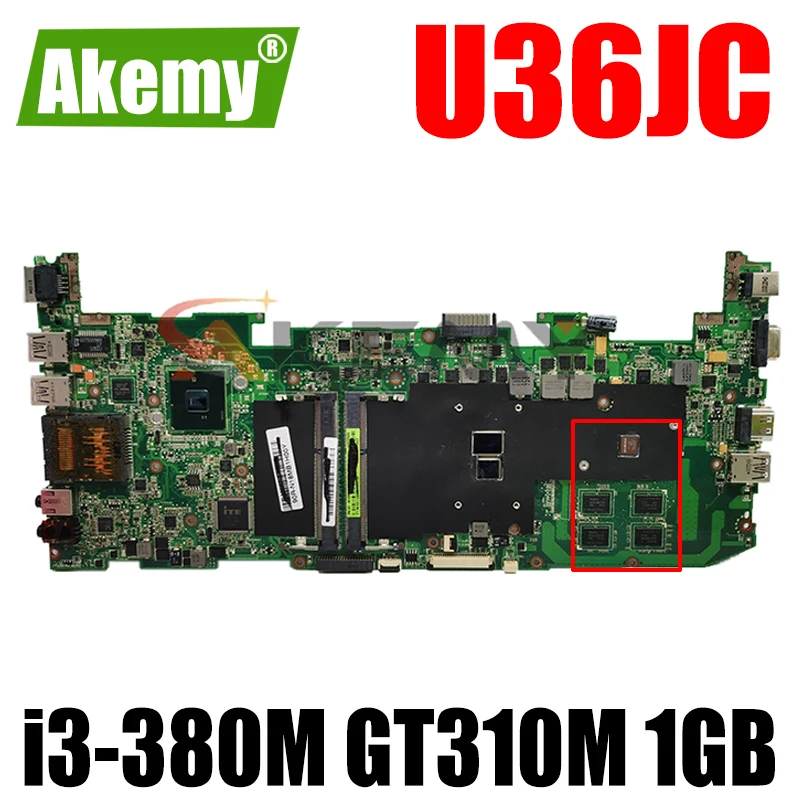 

U36JC With i3-380M CPU GT310M 1GB N11M-GE2-S-B1 Mainboard REV 2.0 For ASUS U36JC U36J Laptop Motherboard DDR3 100% Tested OK