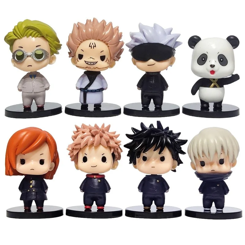 

8pcs/set Anime Figure Jujutsu Kaisen Itadori Yuji Fushiguro Megumi Kugisaki Nobara Gojo Satoru Nanami PVC Collection Model Toy