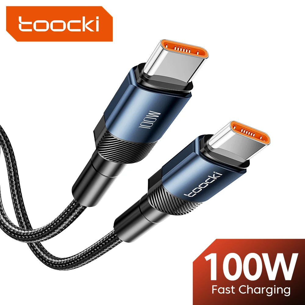 

Toocki 100W USB C To USB C Cable PD Fast Charging Cable Type C For Huawei Xiaomi Redmi POCO F4 F3 Macbook USB C Cable Data Wire