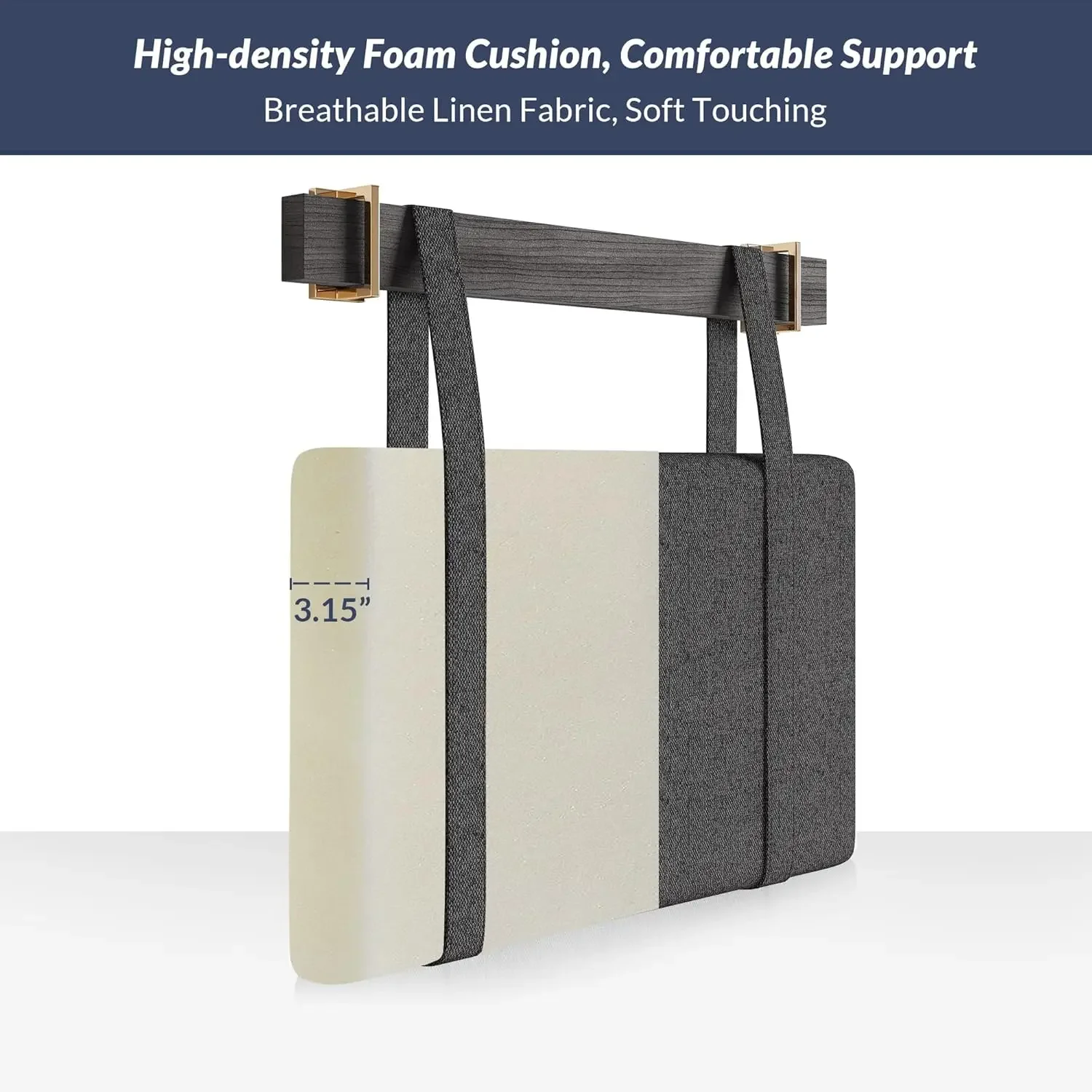 Мягкие изголовья подвесные панели из массива дерева крючки нержавеющей стали