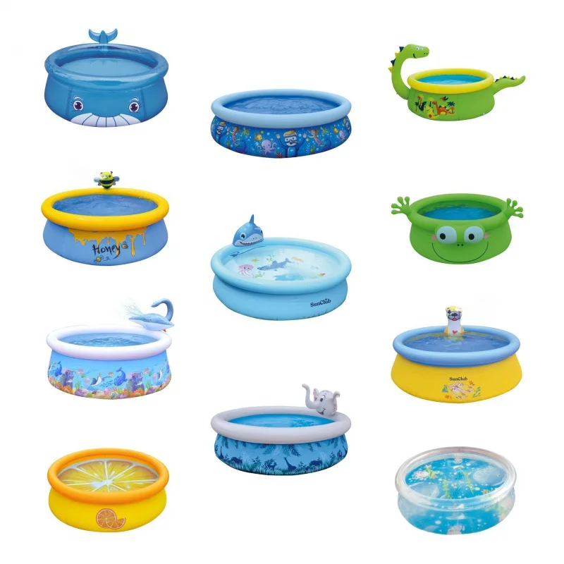 Jilong New Children's Outdoor Movable Animal Thicker Inflatable Splash Water Family Game Play Swimming Pool