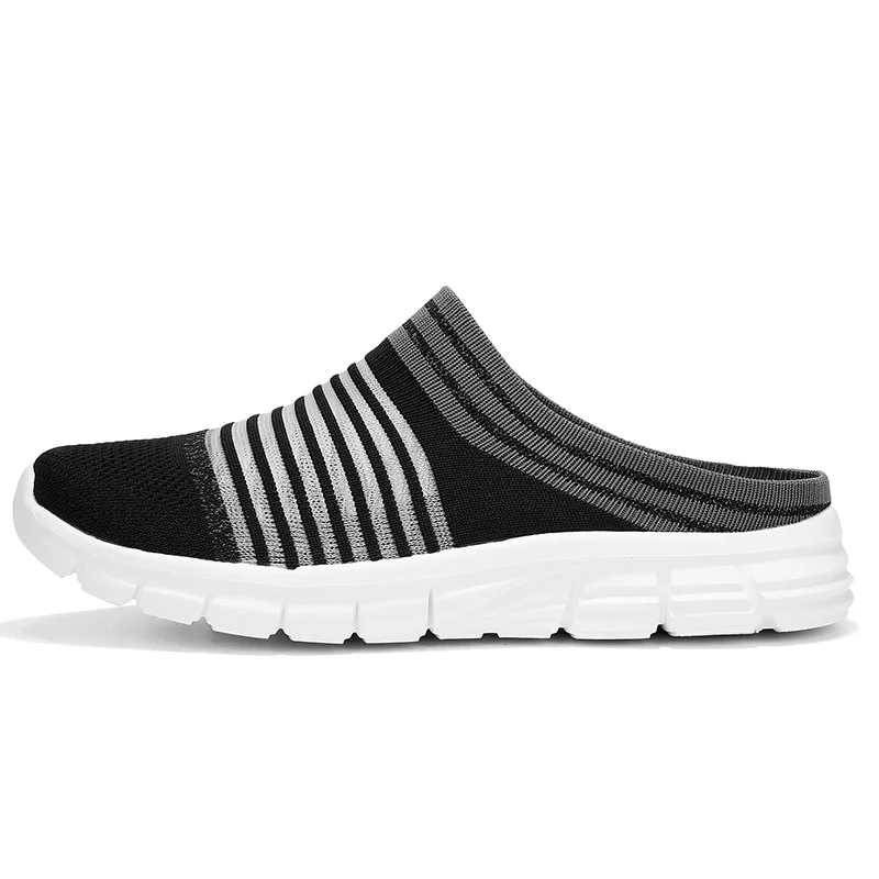 Men half shoes Summer 2022 trend half slippers tow beach shoes Women breathable flying woven non-slip fashion wear personality