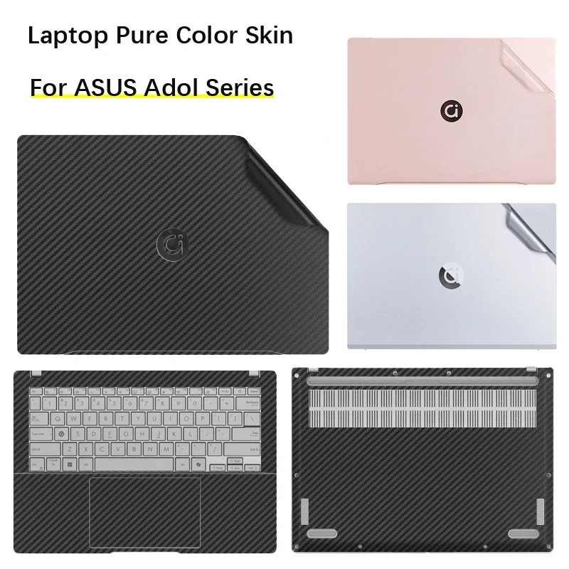 Фото Наклейки для ноутбука ASUS Adol Book 14 Air 2024 M5406ADOL/14 ADOL14V 14 дюймов, виниловая защита из углеродного волокна для ноутбука №1