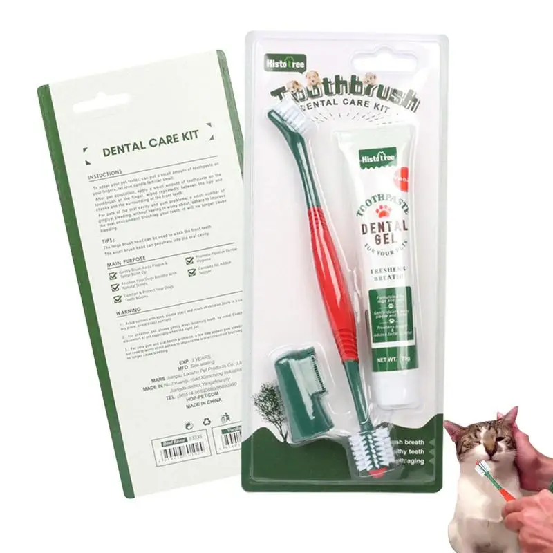 

Dog Toothbrush And Toothpaste Teeth Cleaning And Fresh Breath Kit Effective Remover Brushes And Toothpaste For Dogs And Cats Dog