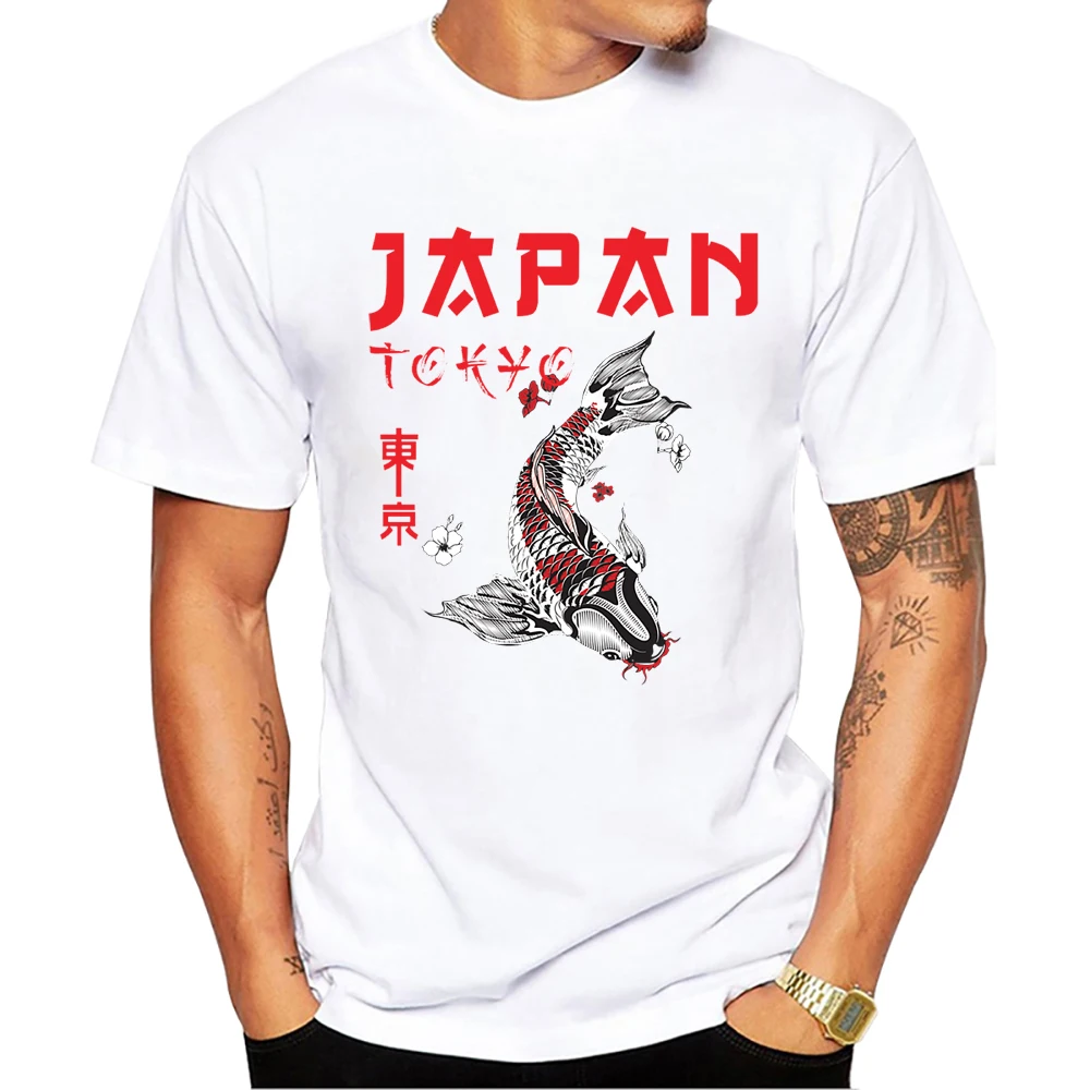 Teehub Sommer japanische Fuji Drachen Männer T-Shirt Yakuza Tokio Koi Fisch gedruckt T-Shirts Kurzarm T-Shirts Harajuku T-Shirt – Detail 4