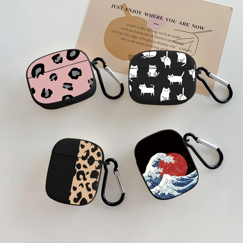 

For Airpods Pro 1 2 Earphone Case Leopard Zebra Pattern Black Matte Silicone Cover For Air Pod Pro AirPods Cases Accessories Box