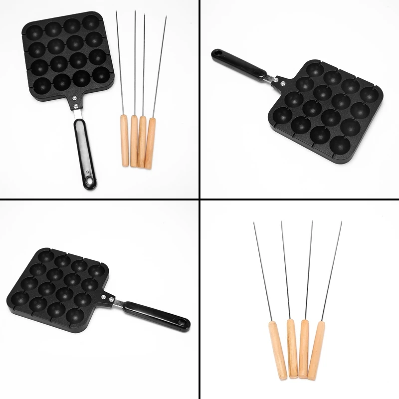 16 отверстий алюминиевая фоторешетка для гриля сковорода осьминог шаровая