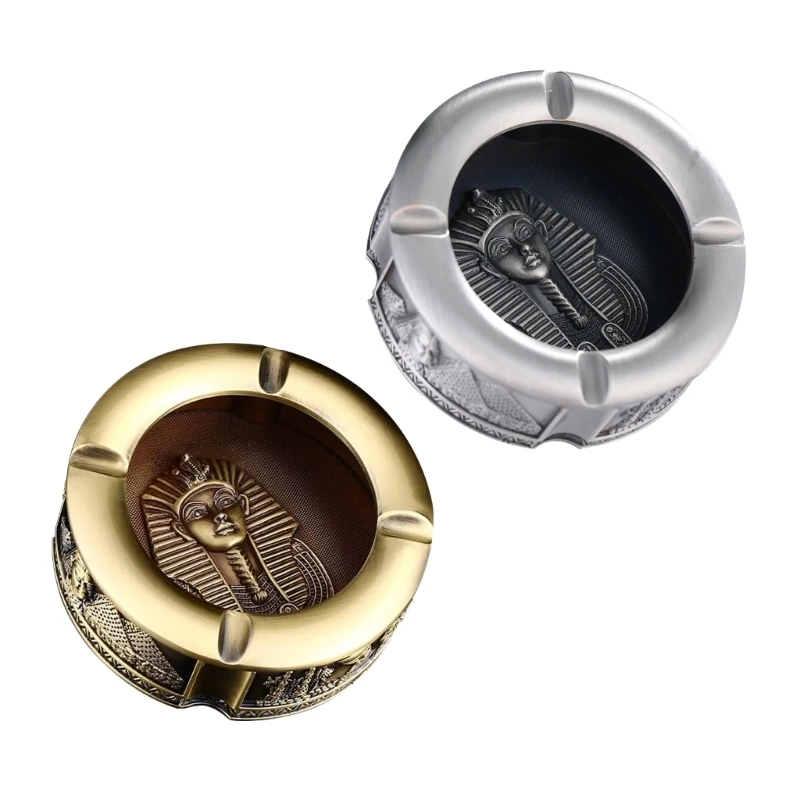 

Винтажная металлическая пепельница, пыленепроницаемый декоративный поднос фоновое украшение для вечеринки 40JA