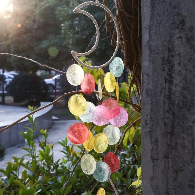 Элегантный Capiz Shell Windchime Mobile Serenes звучит для релаксации