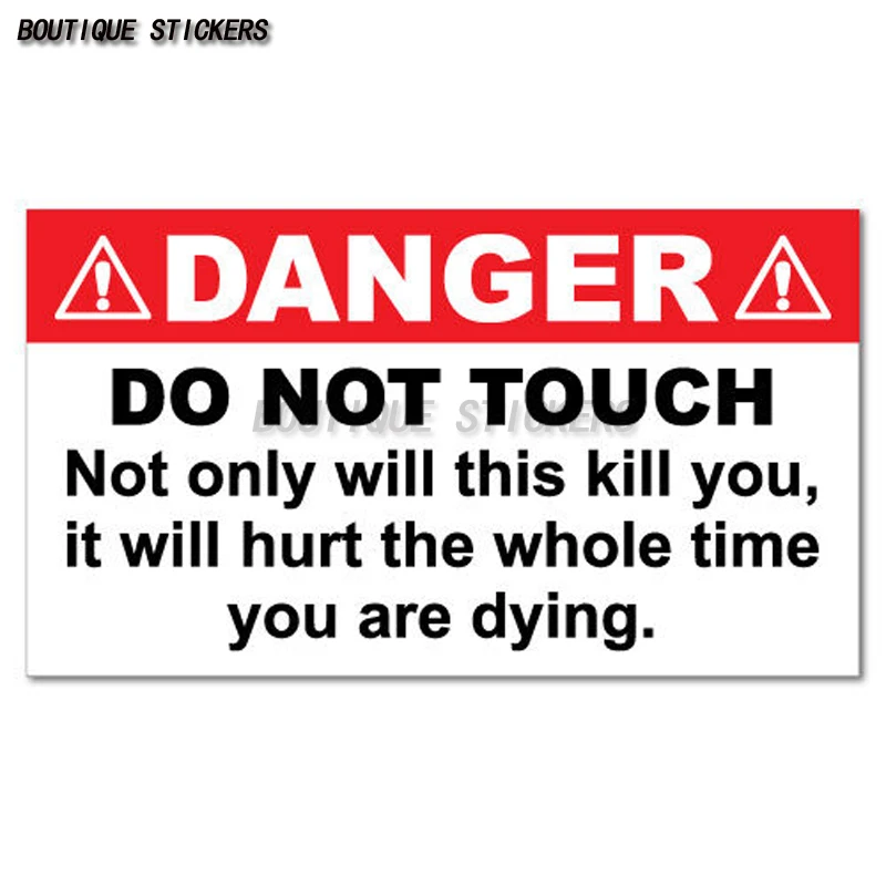Наклейки в виде животных опасность не прикасайтесь забавные наклейки для