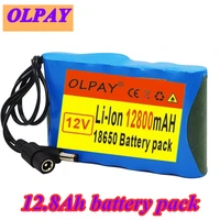 original 12v battery pack 12 8ah 18650 rechargeable lithium ion battery pack capacity dc 12 6v 12800mah cctv cam monitor