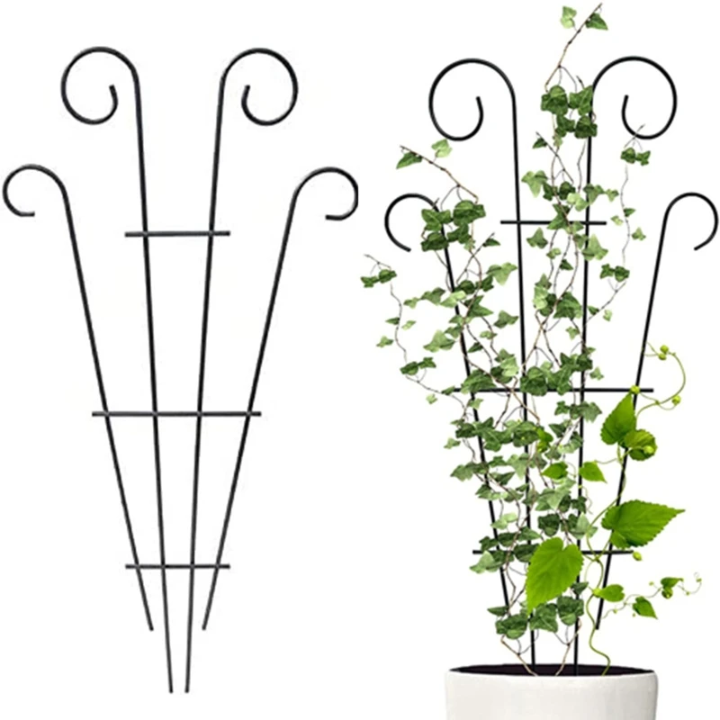 

Garden Plants Climbing Trellis DIY Iron Mini On Top of Potted Plants Support Garden Trellises for Plant Vines