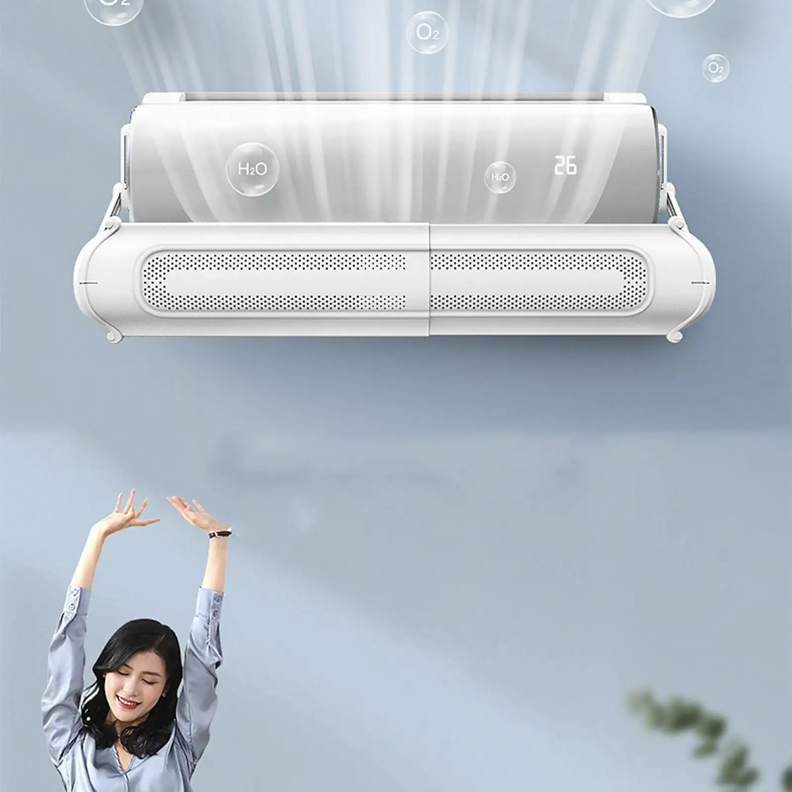 Перегородка с воздушным охлаждением крышка кондиционера регулируемая 75-105 см для