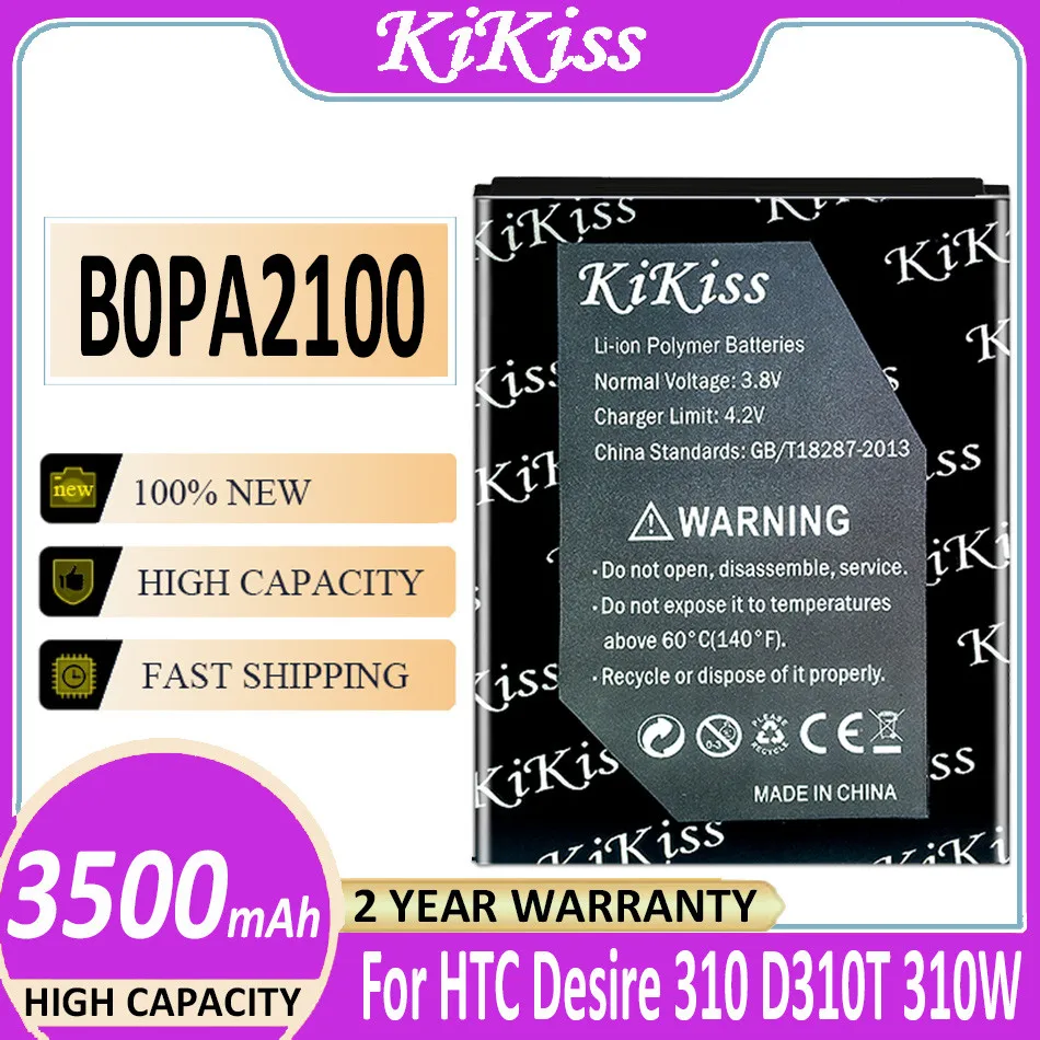 Аккумулятор KiKiss BOPA2100/B0pa2100 для HTC Desire 310, 310 Вт, 310 Вт, 3500 мАч, мощный аккумулятор