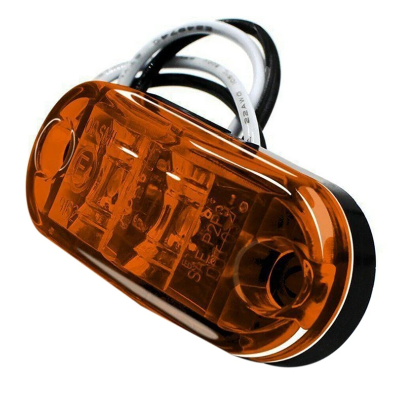 

10x Running Water Steering Taillamp Indicator for Trailer Pickup Cargo 2LED Brake Lamp Car Side Marker Rear Light