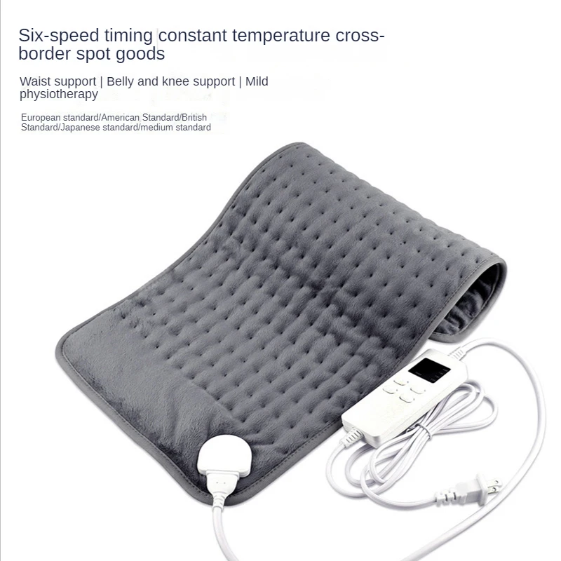 

220V - 240V 30*60CM Microplush Electric Heating Pad for Stomach Waist Back Pain Relife Heat Therapy Winter Body Warmer