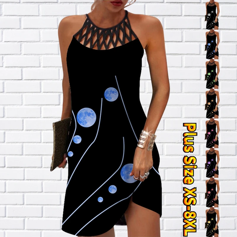 

Женское облегающее платье до колен с принтом, Повседневное платье с круглым вырезом, лето 2023