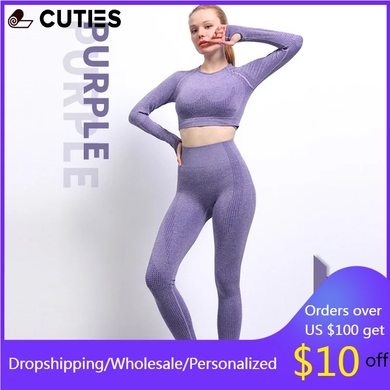 

Seamless Women's Leggings Fitness Clothing Tracksuit Polka Dot Pattern Yoga Suit Body Suits Gym Workout Clothes Home Top Sport
