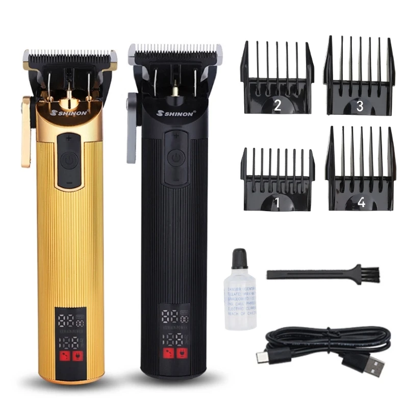 

D0AB Беспроводные машинки для стрижки волос с низким уровнем шума, USB аккумуляторные триммеры для волос, инструменты для волос