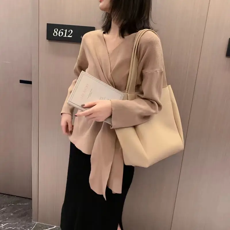 New high quality PU leather shoulder bags Hot sale women's bag large capacity shoulder bags  ladies wild bags sac a main femme