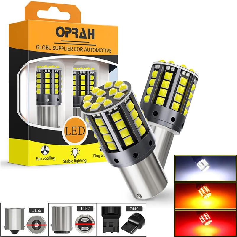 

2pcs High Power Car LED Lights 1156 BAU15S PY21W 1157 BAY15D 40*3030SMD Canbus Front/Tail Turn Signal Lamps 7440 7443 W21/5W 12V