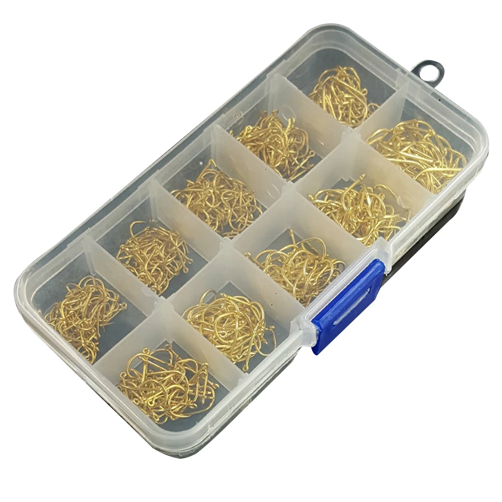 

Рыболовный крючок из углеродистой стали с боксом, 500 шт.