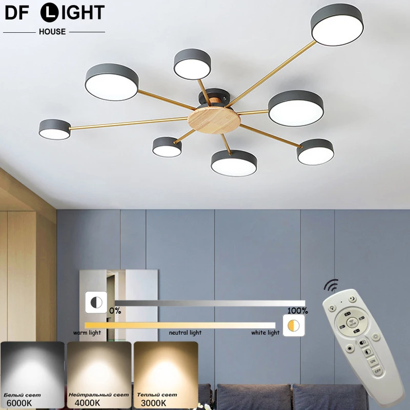 

Macaron Led Bedroom Ceiling Lamp With Remote Control Modern Round Led Ceiling Lights For Living Room Home Decor Ceiling Light