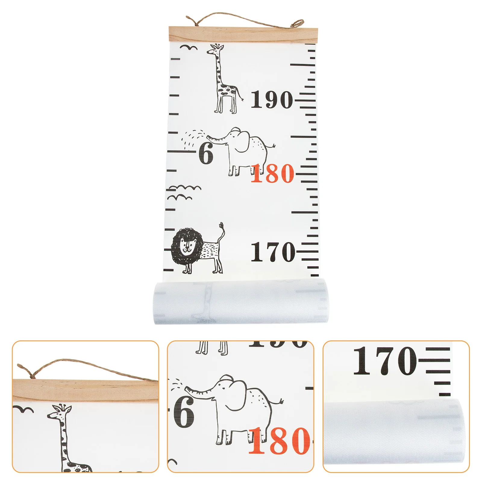 

Height Ruler Cartoon Stickers Kids Measurement Wall Decals Cloth Growth Chart Canvas Baby Girl