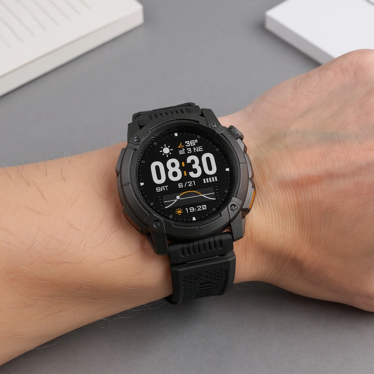 Фото Силиконовый ремешок для часов 24 мм для Ticwatch Pro 5 Enduro, ремешок Correa, браслет для Garmin Venu X1, Suunto 7, 9, D5, Spartan. №5