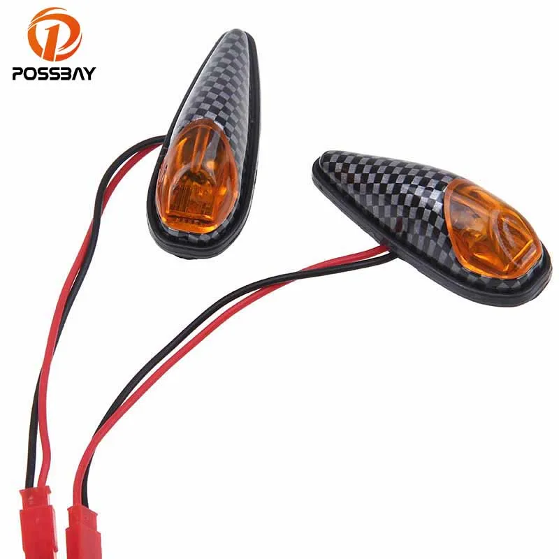 

POSSBAY Chrome Motorcycle LED Flasher Turn Signals Light 12V Motorbike Blinker Indicators Motocross Scooter Turn Signal Lamp