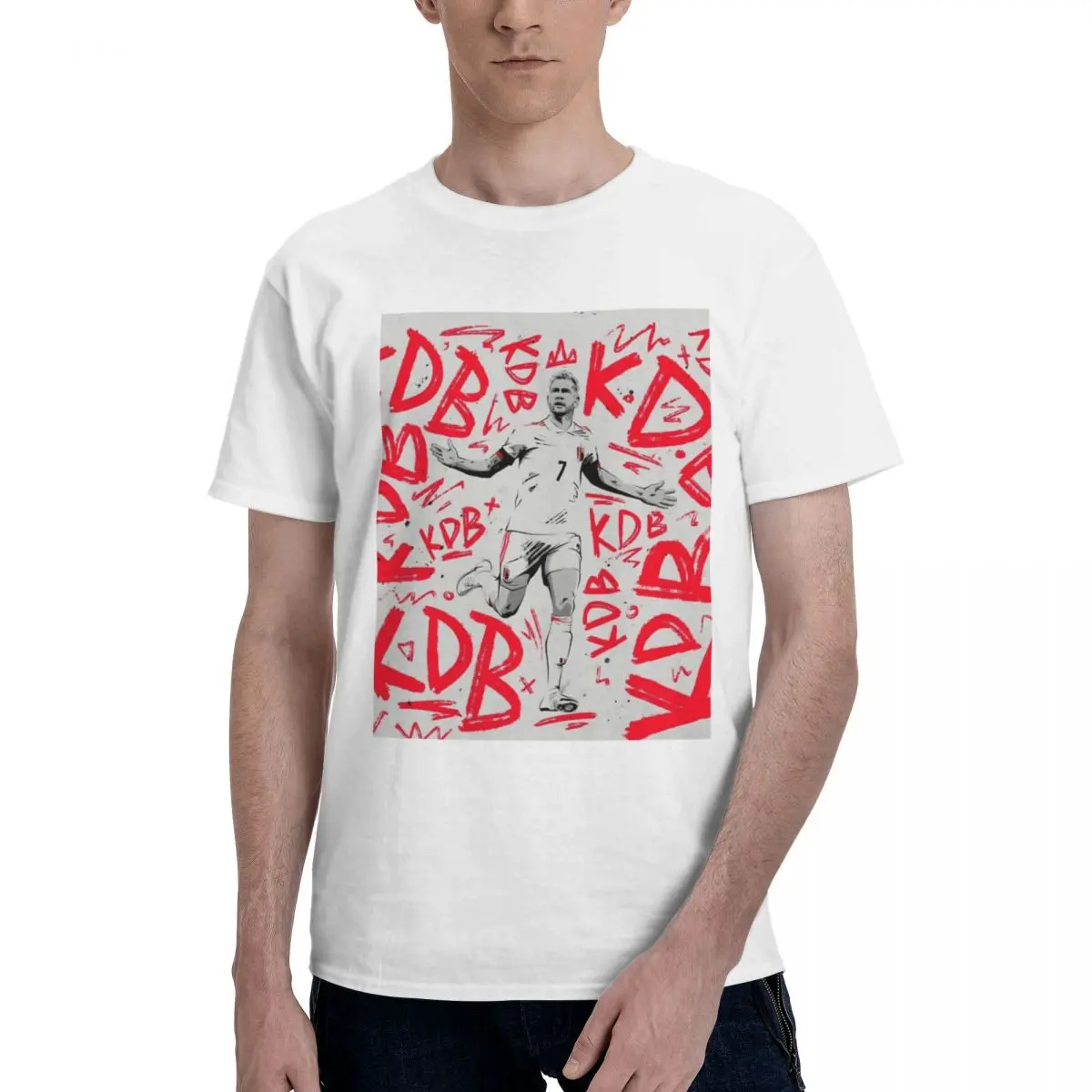 

Belgium Kevinss And De Bruyness 9 Soccer Team Movement Title Graphic Tshirt Vintage Travel USA Size