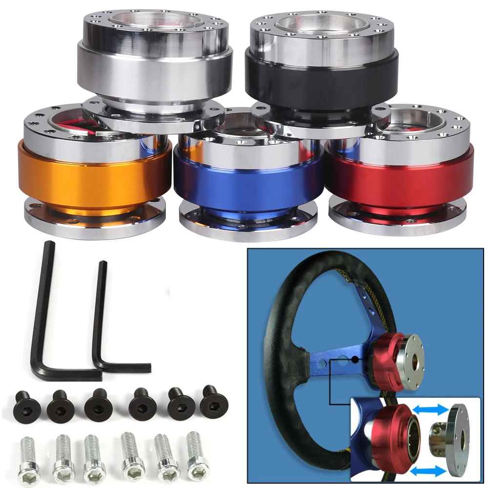 Aluminum Universal Car Steering Wheel Quick Release Hub Adapter Snap Off Boss Kit for Racing Sport Steering Wheel Auto Parts
