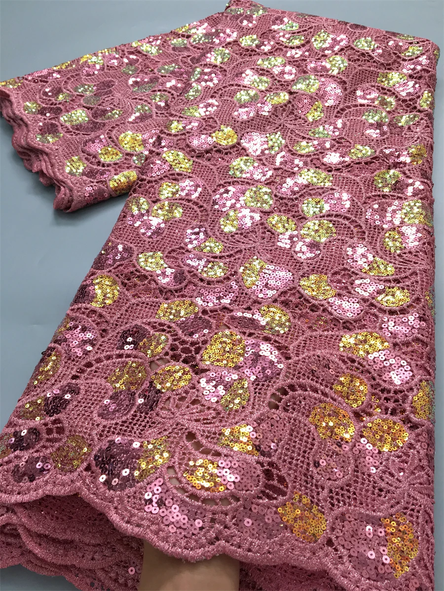 Белая водорастворимая кружевная ткань африканский гипюровый шнур с блестками