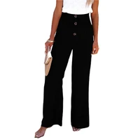 40hot women pants solid color high waisted spring summer temperament loose fitting pants for beach