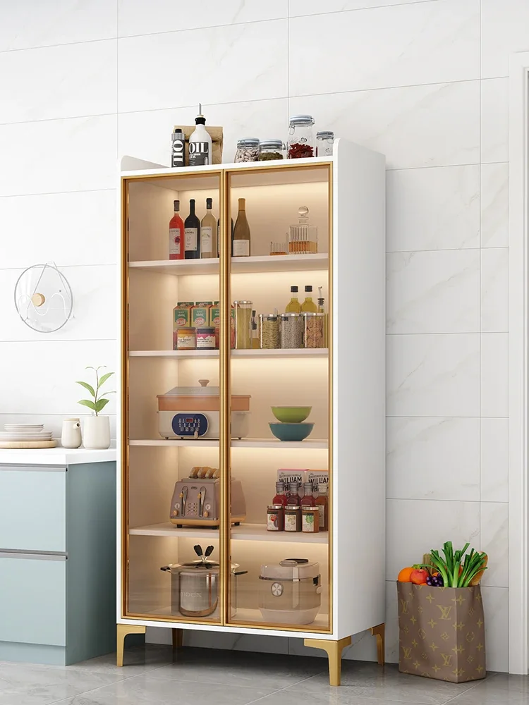 Роскошный дизайн винный шкаф витрина стеклянная дверь сервант Lemari Sudut для