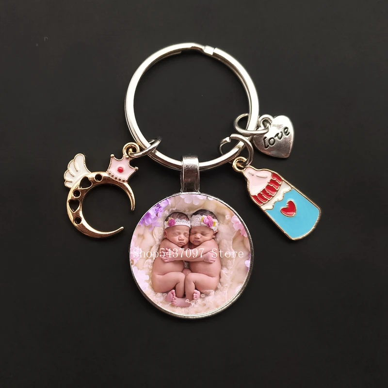 Регулируемый брелок для новорожденных стеклянный с изображением ангела детский