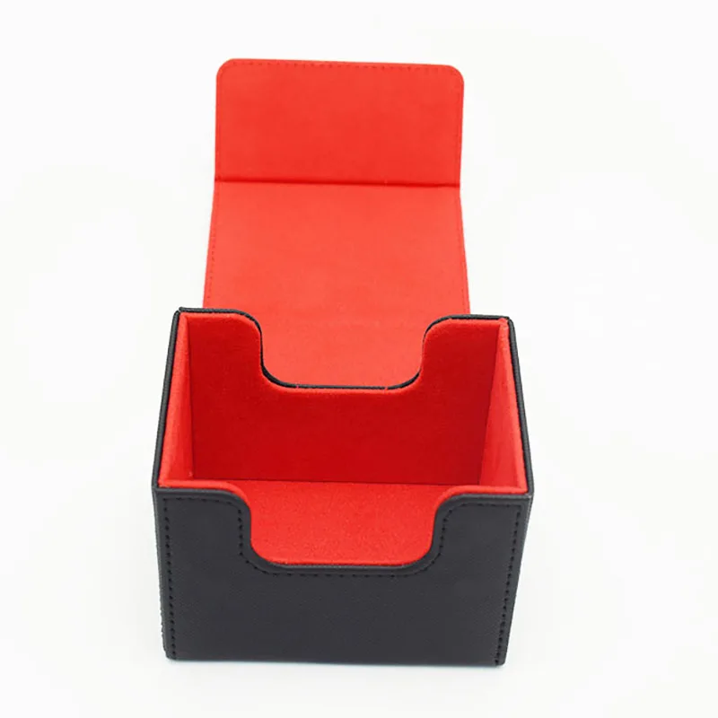 

100+Side-Loading Deck Cards Box Black Card Case Container Collection for CCG MTG TCG Magic Board Game Trading Cards Protector