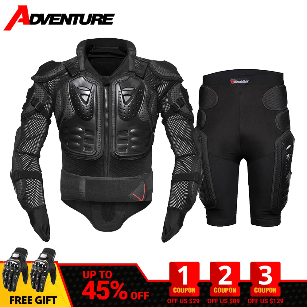 

Motorcycle Armor Set Motocross Protective Body Gears Anti-fall Protection Riding Clothes Jackets Moto Armor Full Body For Men