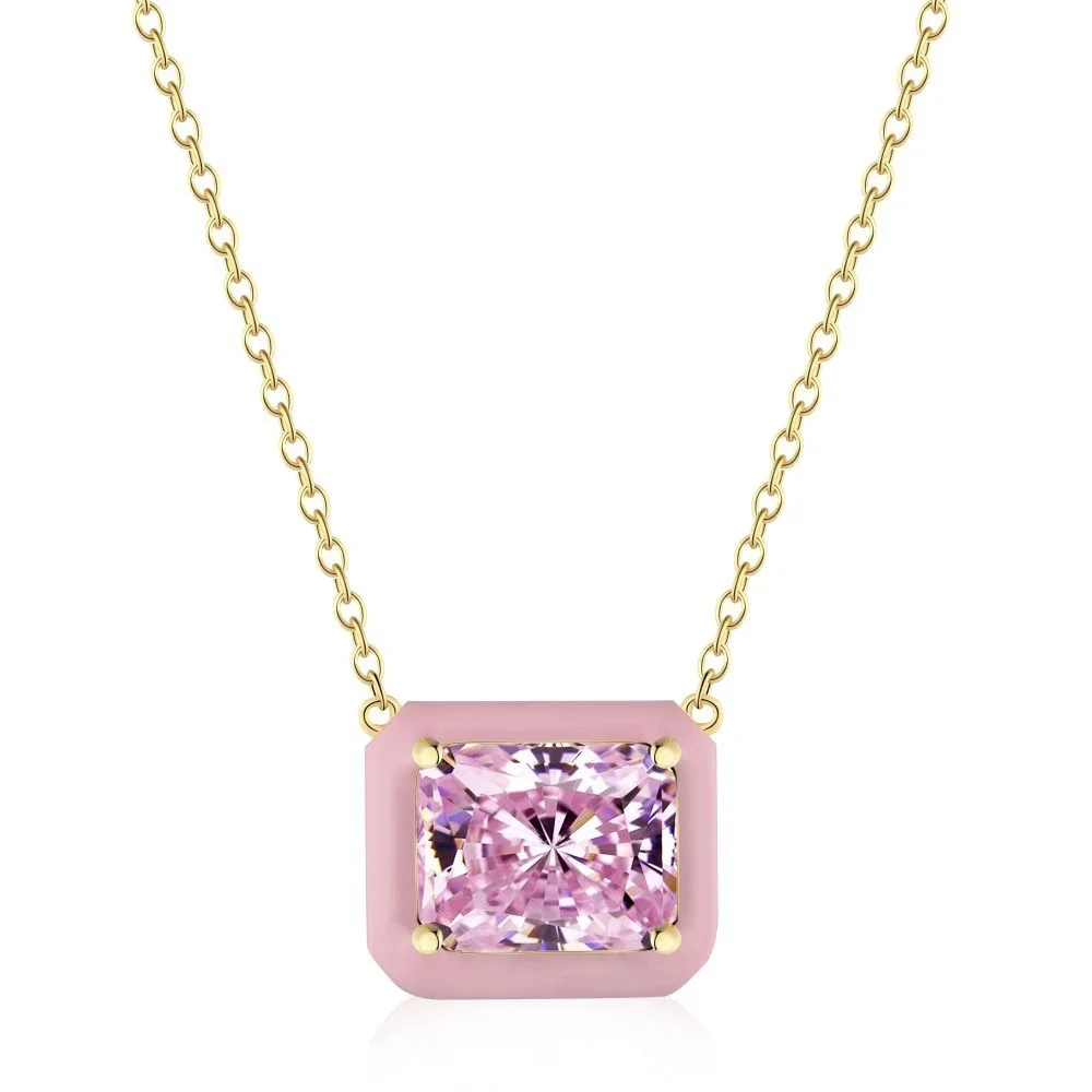 Универсальное ожерелье из стерлингового серебра 925 пробы с искусственным