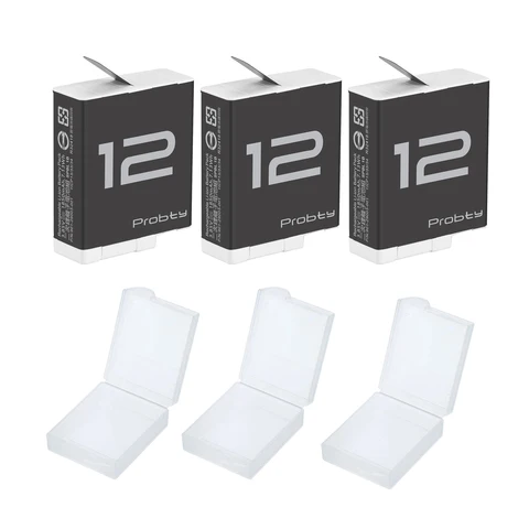 Аккумулятор для GoPro Hero 12 11 10 9, 1850 мАч