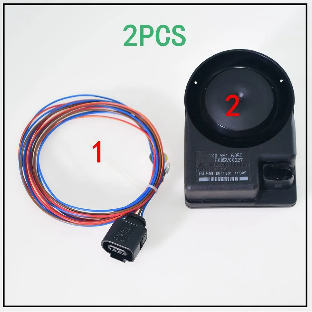 

1-2 шт., автомобильная электронная сигнализация, сирена, противоугонная Автомобильная сигнализация для VW Golf MK5 MK6 Passat B6 Tiguan CC Audi A4 A5 A6 Q5 Q7 TT 1K0