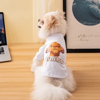 disney cartoon print dog clothes outdoor dog shirts fashion cotton pet clothes spring summer puppy vest small dogs dog costume