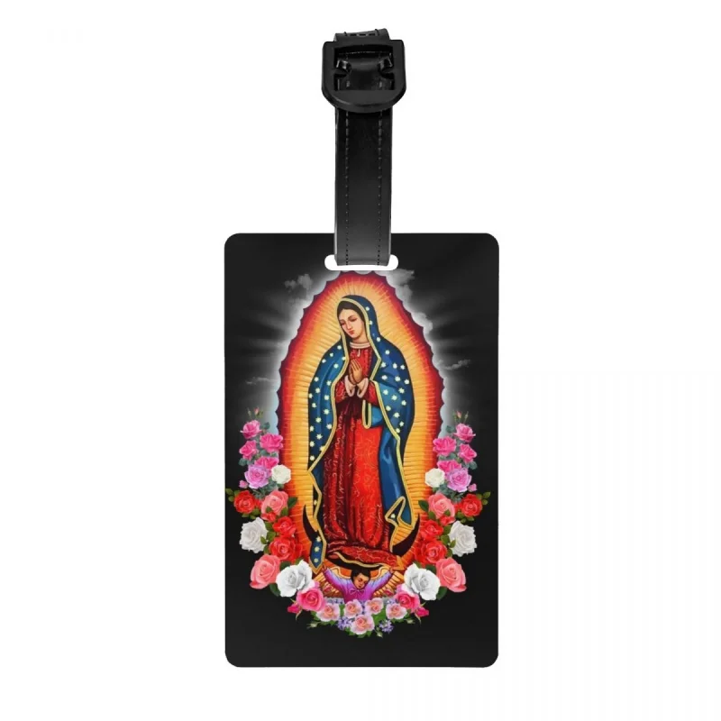 

Virgin Mary Of Guadalupe Luggage Tag for Suitcases Mexico Catholic Saint Privacy Cover ID Label