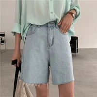 vintage streetwear denim shorts women korean style summer cotton denim shorts jeans high waist harajuku short feminino chic